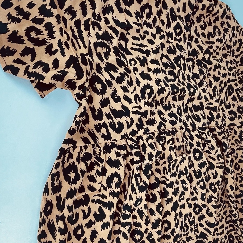 SHIRT SMOCK DRESS LEOPARD
BROWN - Picture 4 of 7